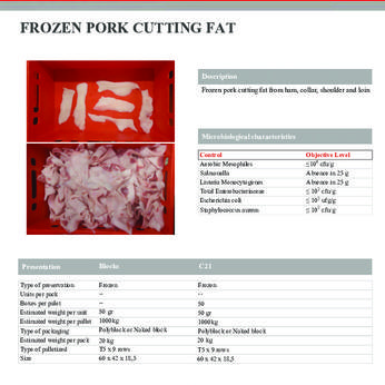 FROZEN PORK CUTTING FAT