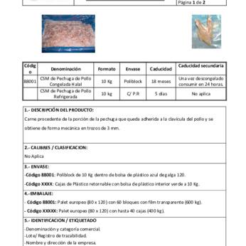 Muestra pechuga CSM 3mm