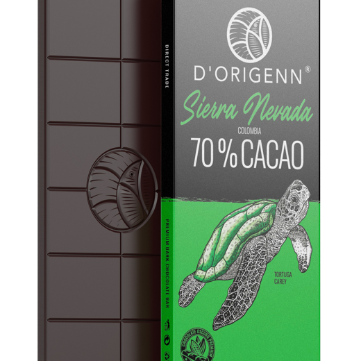 Barras de chocolate 65% y 70% origen Tumaco, Huila, Sierra Nevada y Guaviare peso neto 70 gr img1