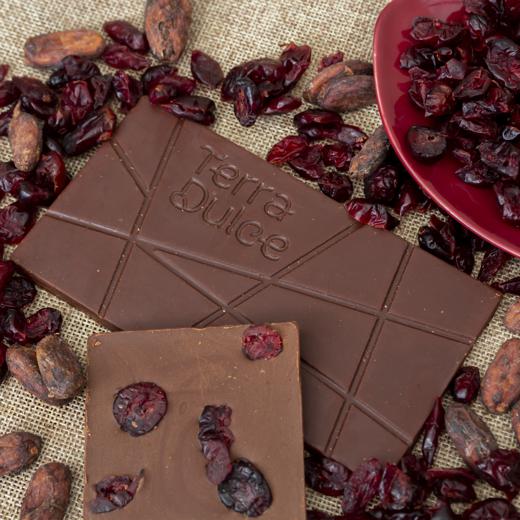Craft Dark Chocolate Bar 70% cocoa with Dried Cranberries