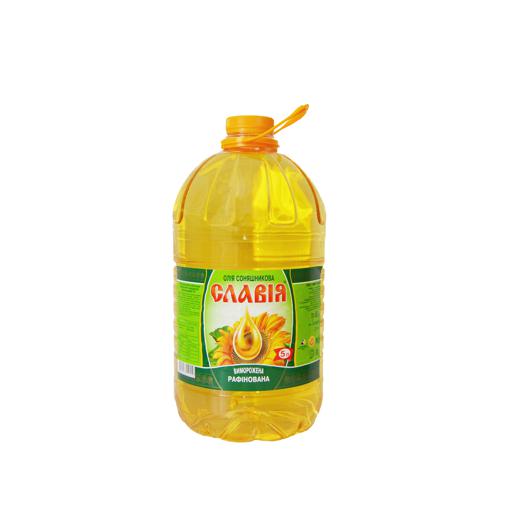 5.00 L bottle with top handle SUNFLOWER OIL REFINED, DEODORIZED, WINTERIZED (PRESSED), P mark