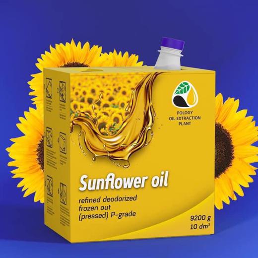 10.0 L bag-in-box SUNFLOWER OIL REFINED, DEODORIZED, WINTERIZED (PRESSED), P mark