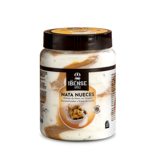 HELADO DE NATA CON NUECES LITRO 6 UN