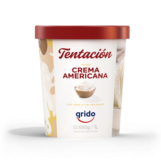 Pote de Helado 1 Litro sabor Crema Americana