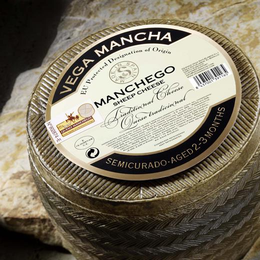 3 KG MANCHEGO SEMICURADO DO 2-3 MESES / 3KG PDO MANCHEGO CHEESE 2-3 MONTHS