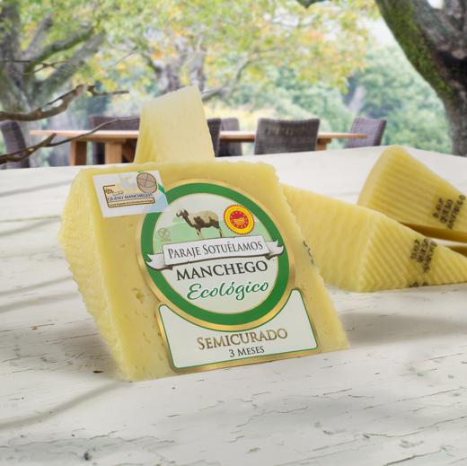 MANCHEGO ECOLOGICO SEMICURADO PDO - ORGANIC MANCHEGO CHEESE 2-3 MONTHS