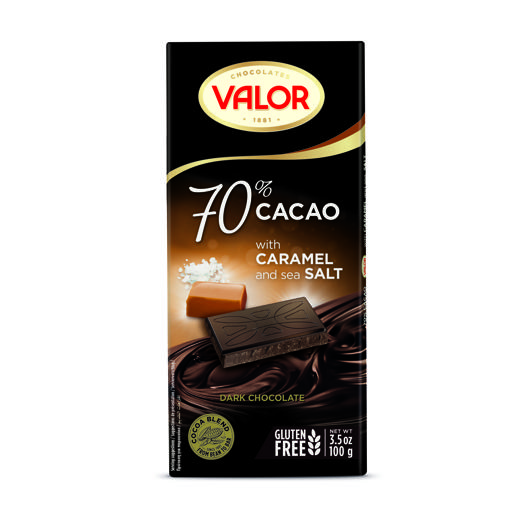 70% DARK CHOCOLATE WITH TOFFEE AND SALT 100G