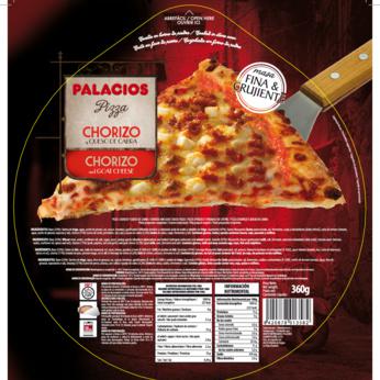 Pizza Chorizo y queso de cabra 360 gr
