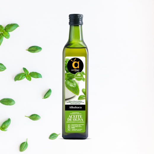 Aceite de oliva aromatizado con Albahaca 250ml