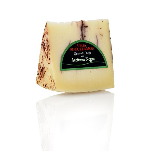 QUESO DE OVEJA CURADO CON ACEITUNA NEGRA - SHEEP CHEESE AGED WITH BLACK OLIVE