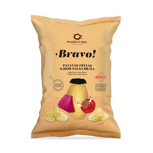 Potato chips with Brava sauce flavor