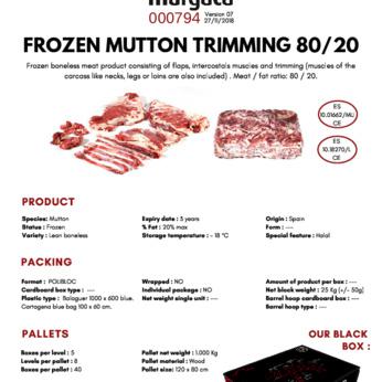 FROZEN MUTTON TRIMMINGS 80VL img0